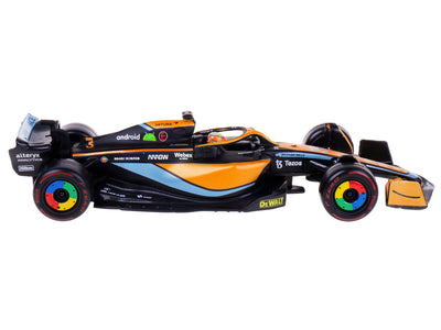 McLaren MCL36 #3 Daniel Ricciardo Formula One F1 "Australian GP" (2022) with Display Case 1/43 Diecast Model Car by Bburago