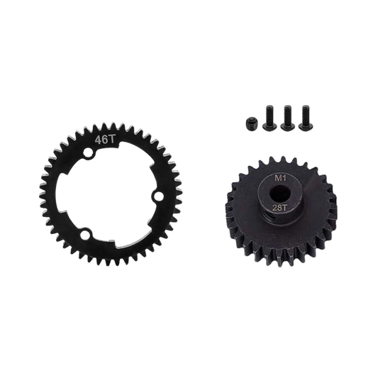 SpeedTek RC Heavy Duty Mod 1.0 Pinion Gear (5mm) (28T) & Spur Gear (46T) Combo