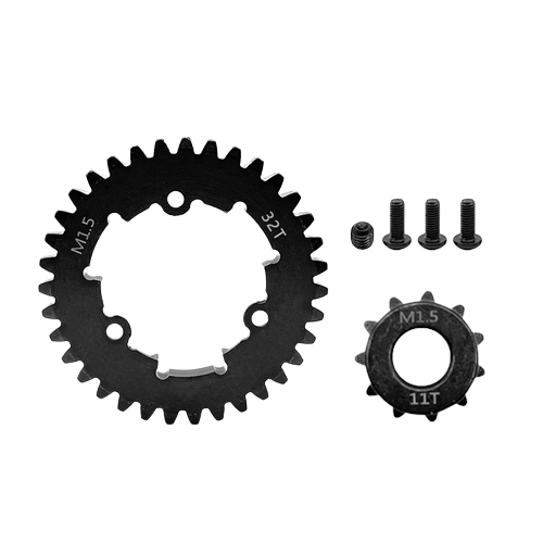 SpeedTek RC Heavy Duty Mod 1.5 Pinion Gear (8mm) (11T) & Spur Gear (32T) Combo