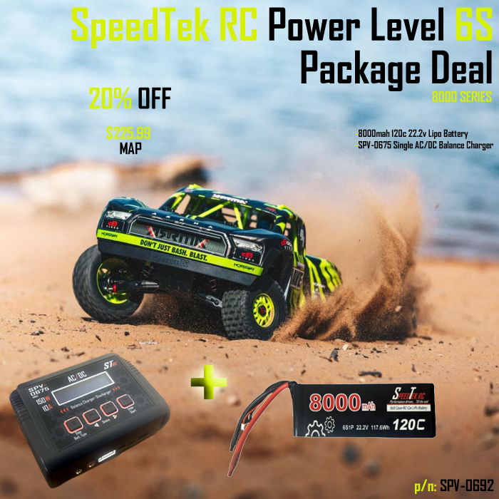 SpeedTek RC Power Level 6S Package Deal (8000 Series)