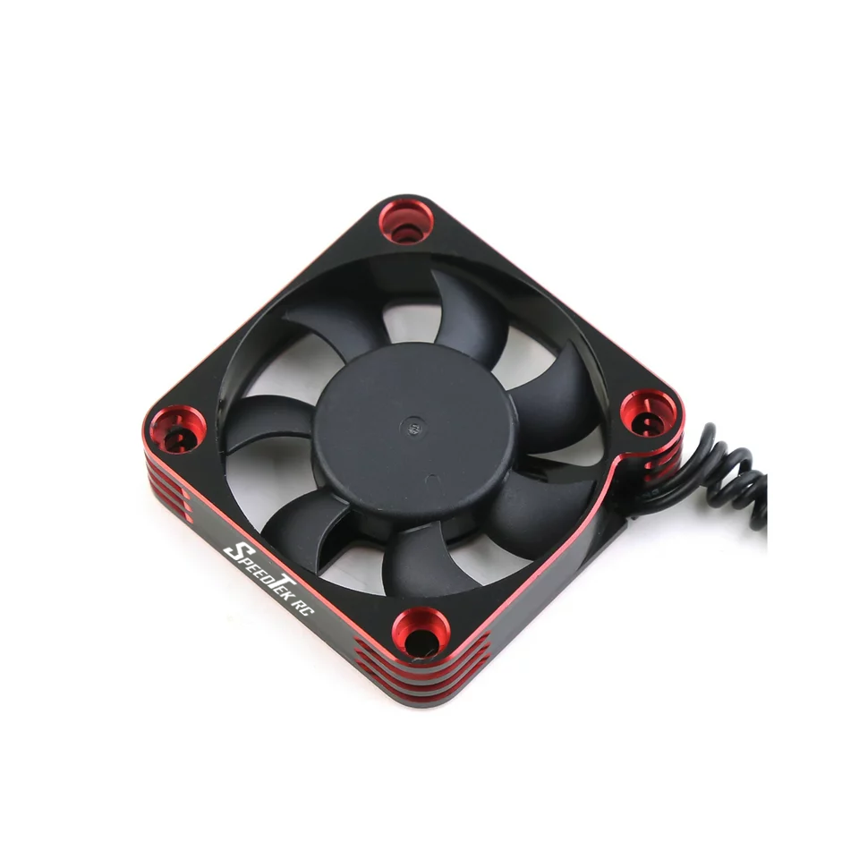 SpeedTek RC 50x50x15mm Aluminum High Speed HV Cooling Fan (Red)