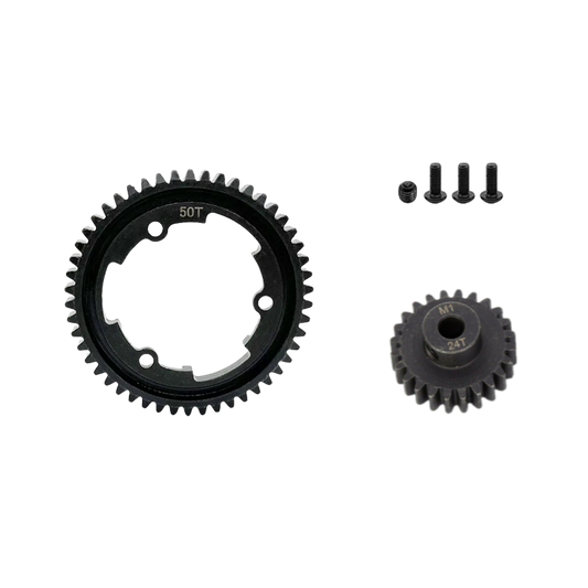 SpeedTek RC Heavy Duty Mod 1.0 Pinion Gear (5mm) (24T) & Spur Gear (50T) Combo