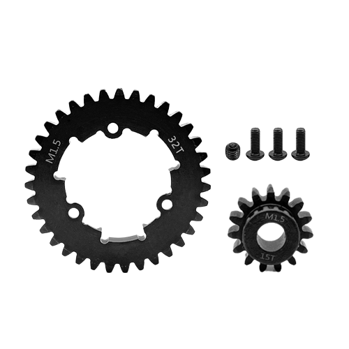 SpeedTek RC Heavy Duty Mod 1.5 Pinion Gear (8mm) (15T) & Spur Gear (32T) Combo