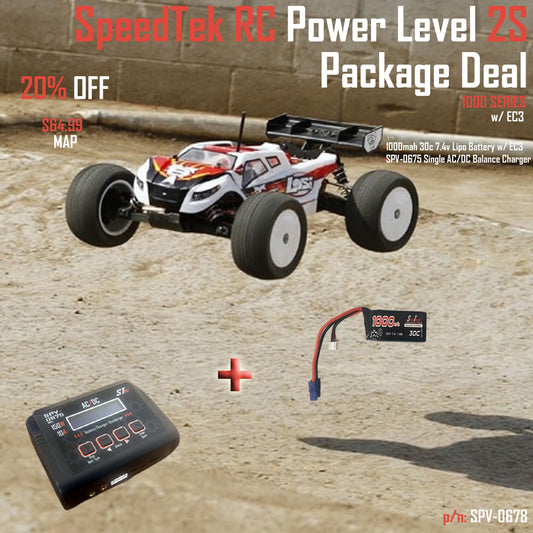 SpeedTek RC Power Level 2S Package Deal (1000 Series) (EC3)