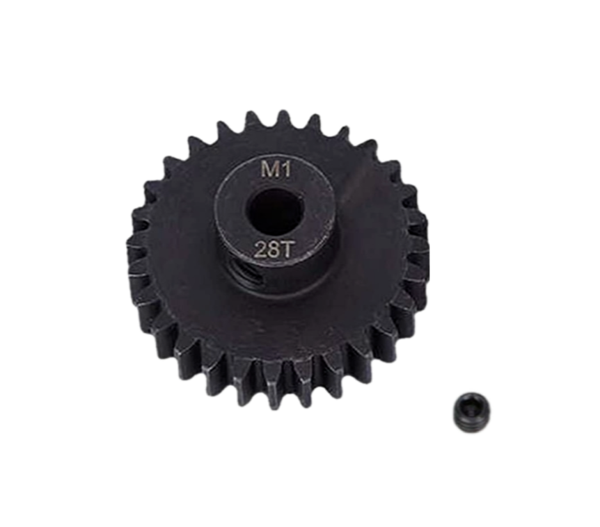 SpeedTek RC Heavy Duty Hardened Steel Mod 1 Pinion Gears (5mm Bore) (28T)