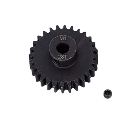 SpeedTek RC Heavy Duty Hardened Steel Mod 1 Pinion Gears (5mm Bore) (28T)