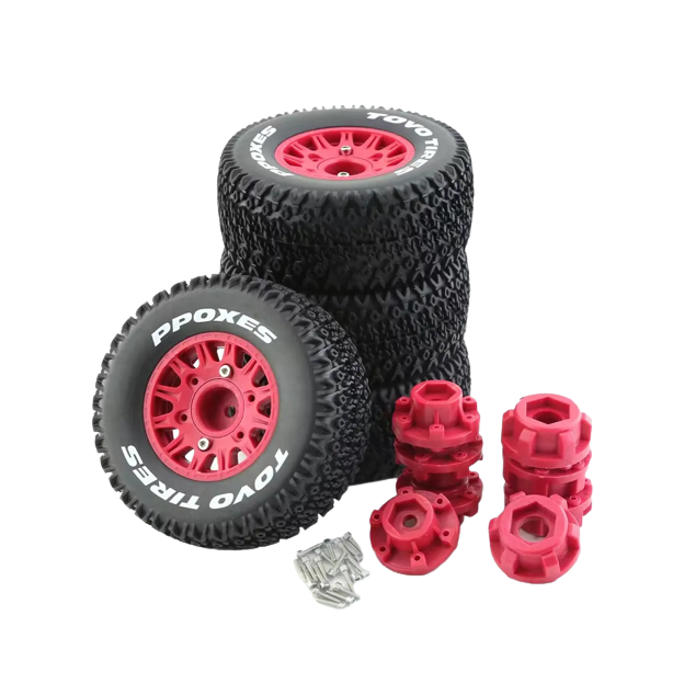 SpeedTek RC 46/113 Un-Mounted Non-Belted Off Road Tires (4) (Red) (12-Spoke)