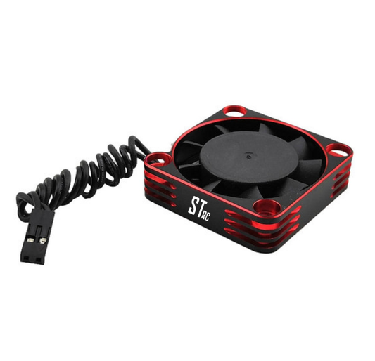 SpeedTek RC 40x40x10mm Aluminum High Speed HV Cooling Fan (Red)