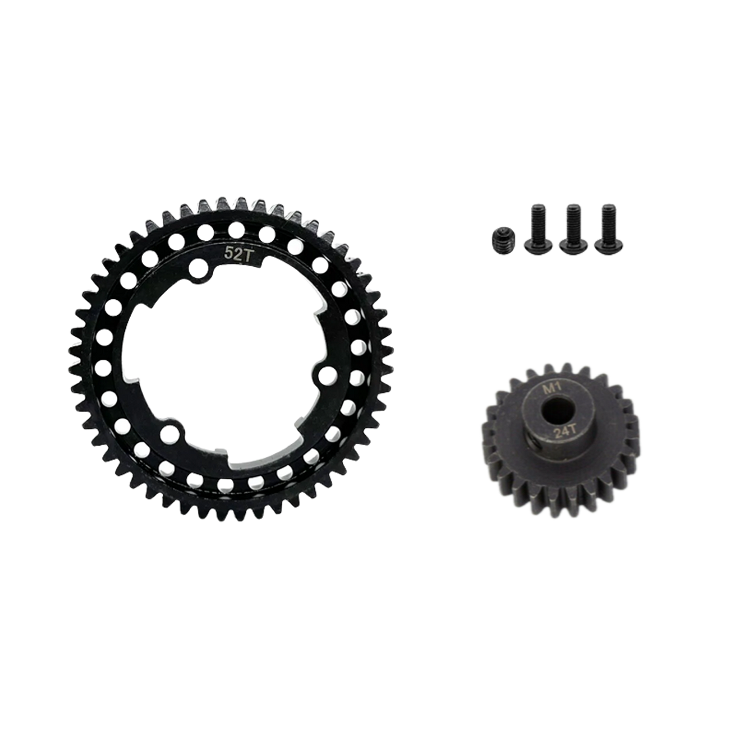 SpeedTek RC Heavy Duty Mod 1.0 Pinion Gear (5mm) (24T) & Spur Gear (52T) Combo