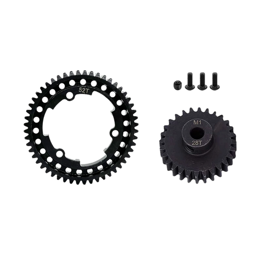 SpeedTek RC Heavy Duty Mod 1.0 Pinion Gear (5mm) (28T) & Spur Gear (52T) Combo