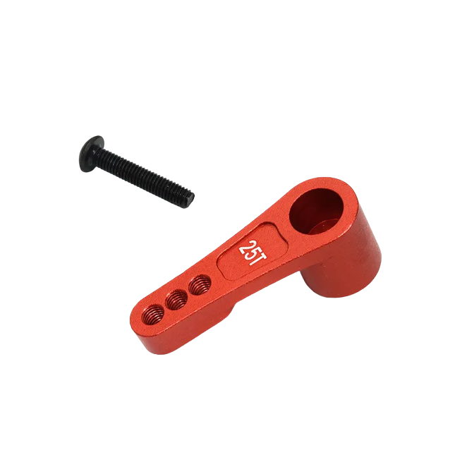 SpeedTek RC CNC Aluminum 25T Servo Horn (Red) for Arrma 6S Models