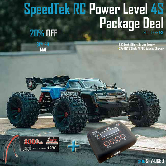 SpeedTek RC Power Level 4S Package Deal (8000 Series)