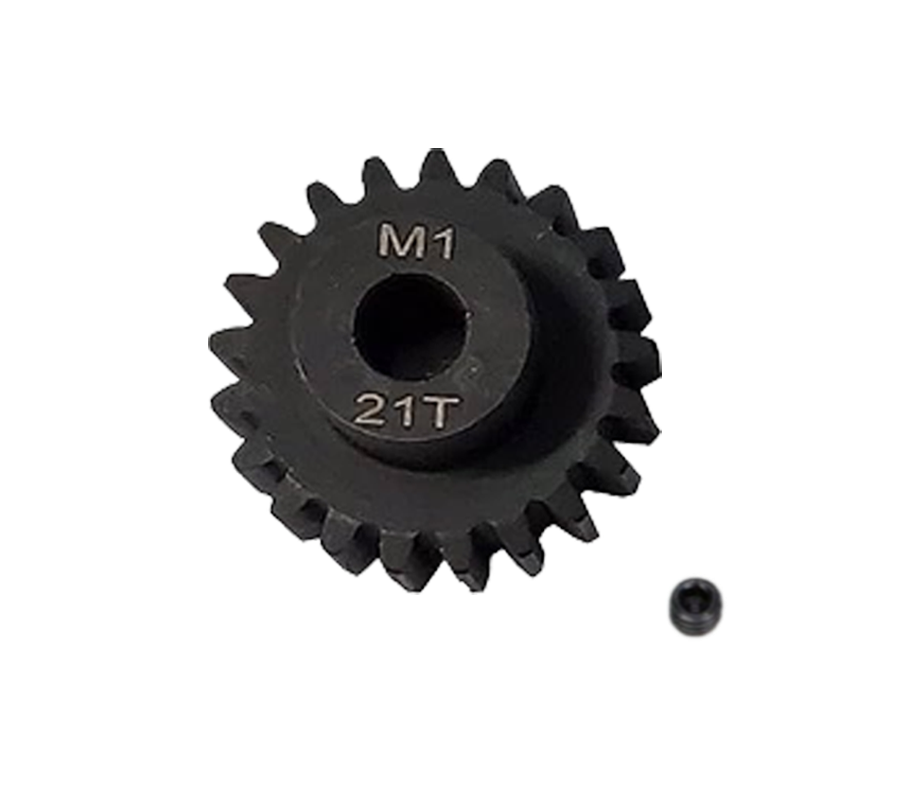 SpeedTek RC Heavy Duty Hardened Steel Mod 1 Pinion Gears (5mm Bore) (21T)