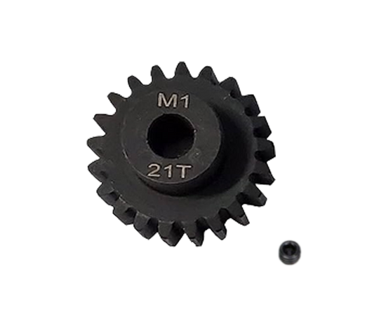 SpeedTek RC Heavy Duty Hardened Steel Mod 1 Pinion Gears (5mm Bore) (21T)