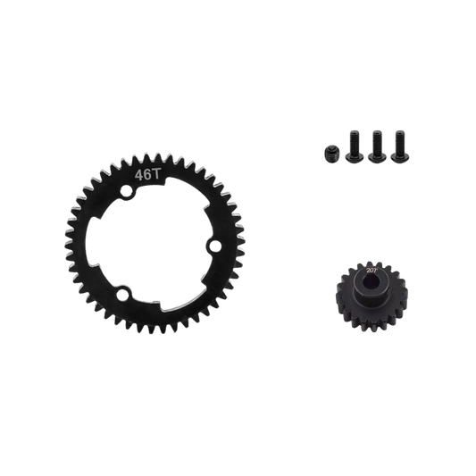 SpeedTek RC Heavy Duty Mod 1.0 Pinion Gear (5mm) (20T) & Spur Gear (46T) Combo