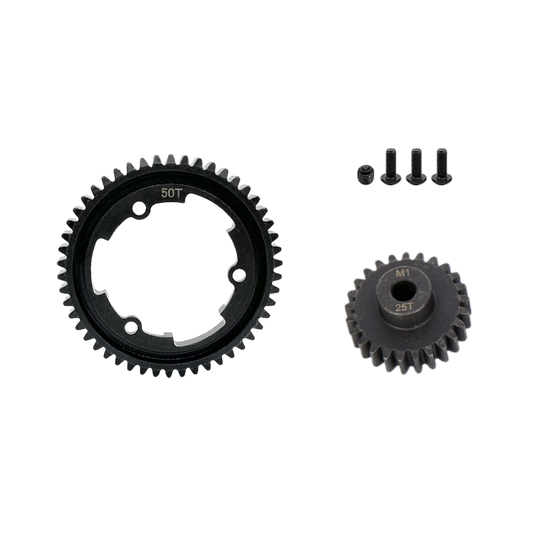 SpeedTek RC Heavy Duty Mod 1.0 Pinion Gear (5mm) (25T) & Spur Gear (50T) Combo