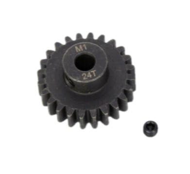 SpeedTek RC Heavy Duty Hardened Steel Mod 1 Pinion Gears (5mm Bore) (24T)