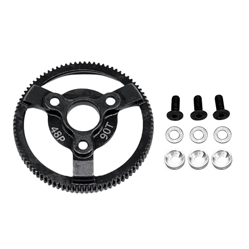 SpeedTek RC Hardened Steel 48P Spur Gear (90T) for Drag Slash, Slash 2WD