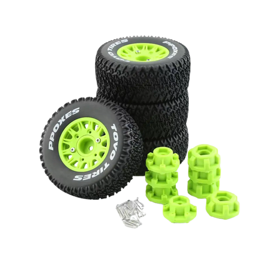 SpeedTek RC 46/113 Un-Mounted Non-Belted Off Road Tires (4) (Green) (12-Spoke)