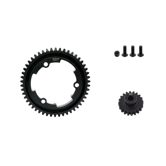 SpeedTek RC Heavy Duty Mod 1.0 Pinion Gear (5mm) (20T) & Spur Gear (50T) Combo