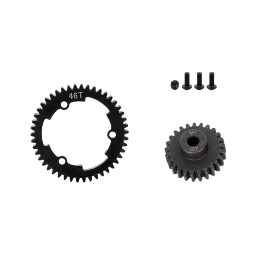 SpeedTek RC Heavy Duty Mod 1.0 Pinion Gear (5mm) (25T) & Spur Gear (46T) Combo