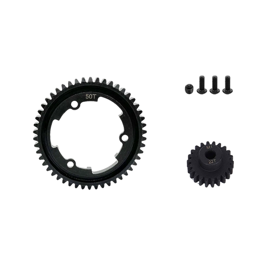 SpeedTek RC Heavy Duty Mod 1.0 Pinion Gear (5mm) (22T) & Spur Gear (50T) Combo