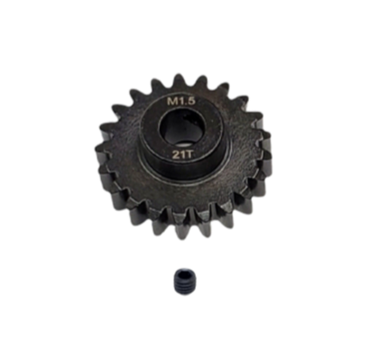 SpeedTek RC Heavy Duty Hardened Steel Mod 1.5 Pinion Gear (8mm Bore) (21T)