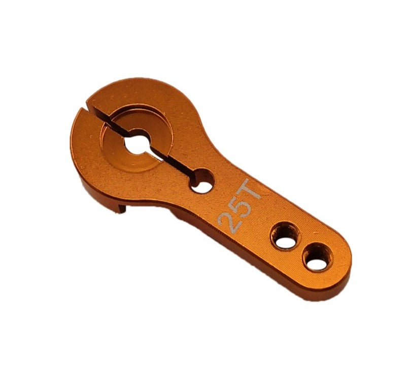 SpeedTek RC CNC Aluminum 25T Servo Horn (Orange)