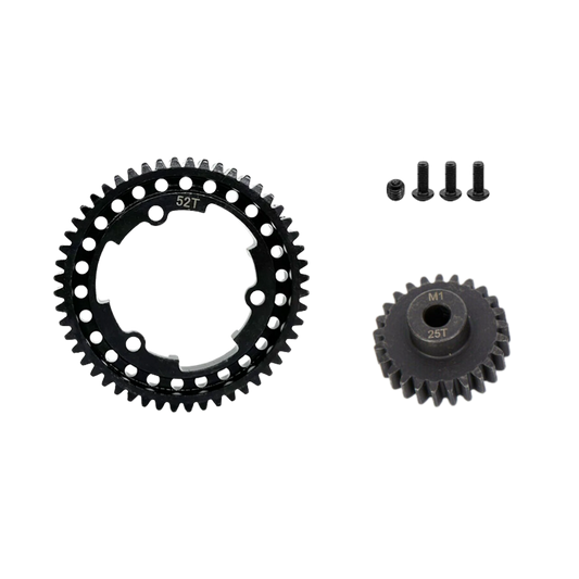 SpeedTek RC Heavy Duty Mod 1.0 Pinion Gear (5mm) (25T) & Spur Gear (52T) Combo