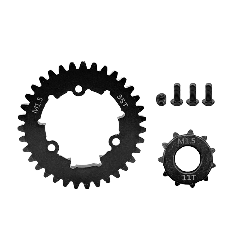 SpeedTek RC Heavy Duty Mod 1.5 Pinion Gear (8mm) (11T) & Spur Gear (35T) Combo