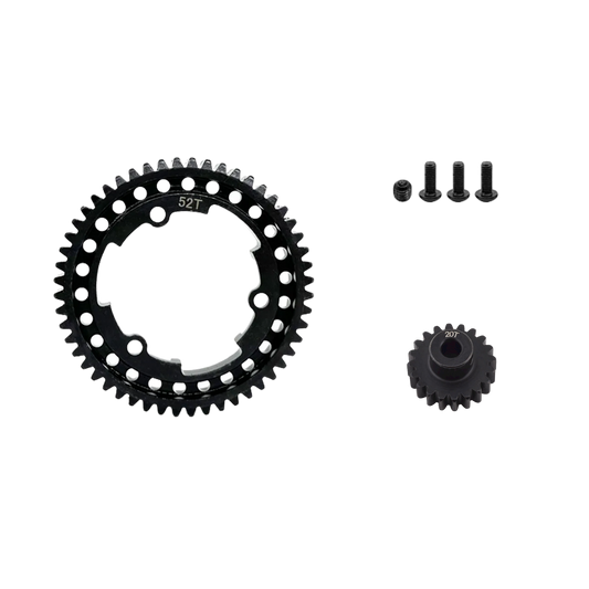 SpeedTek RC Heavy Duty Mod 1.0 Pinion Gear (5mm) (20T) & Spur Gear (52T) Combo