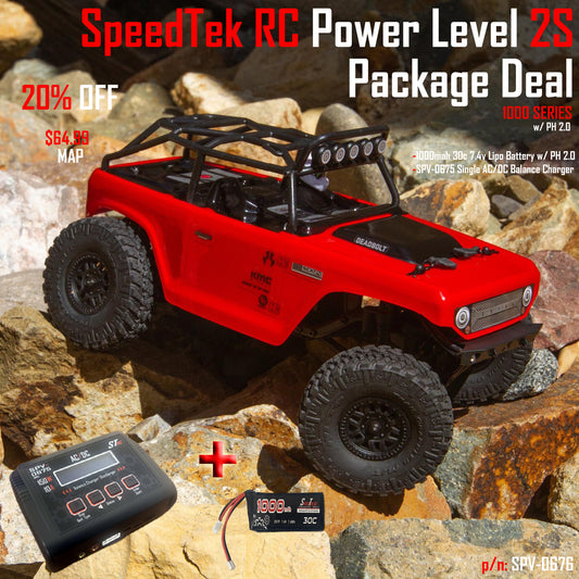 SpeedTek RC Power Level 2S Package Deal (1000 Series) (PH 2.0)