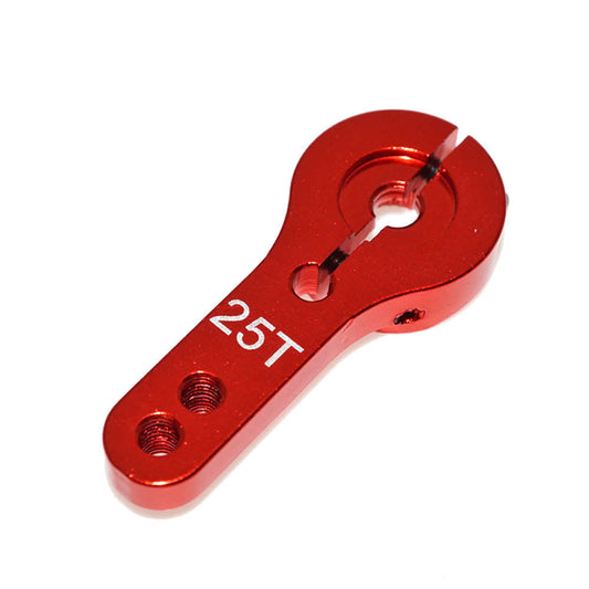 SpeedTek RC CNC Aluminum 25T Servo Horn (Red)