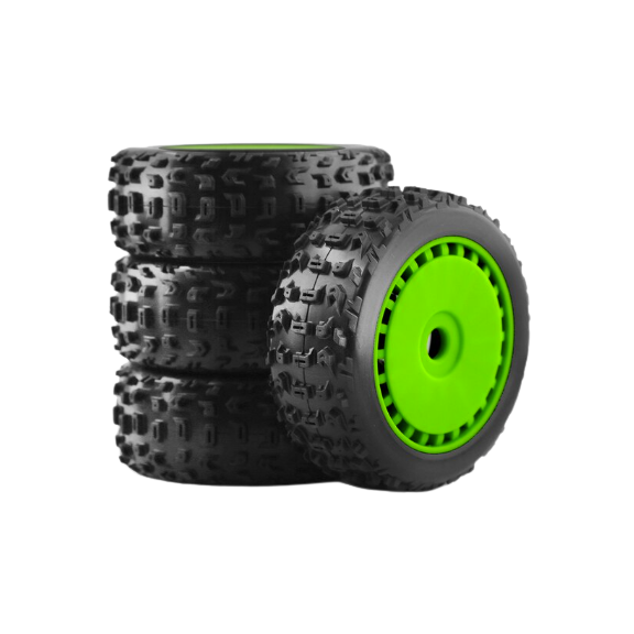 SpeedTek RC 43/116 Un-Mounted Non-Belted Off Road Tires (4) (Green) (Dish)