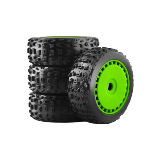 SpeedTek RC 43/116 Un-Mounted Non-Belted Off Road Tires (4) (Green) (Dish)