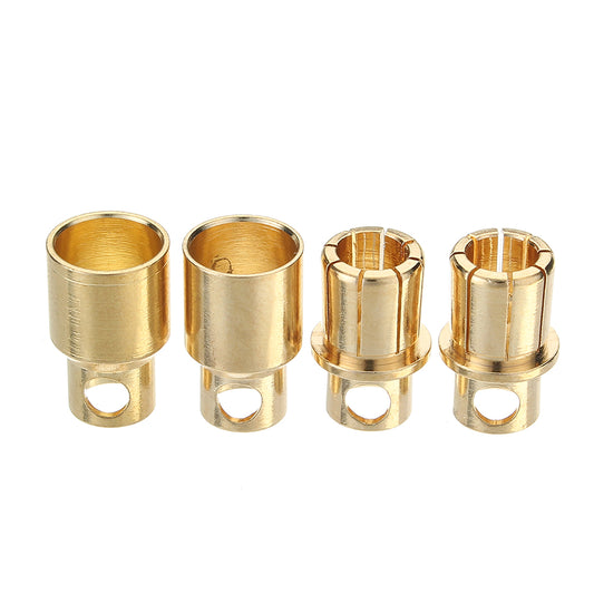 SpeedTek RC 8.0mm High Current Bullet Connector Dual Set (2 Male/2 Female)