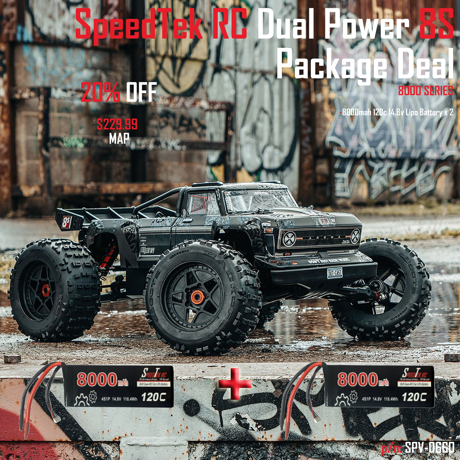 SpeedTek RC Dual Power 8S Package Deal (8000 Series)