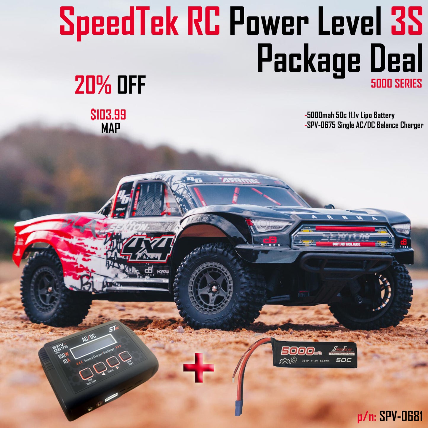 SpeedTek RC Power Level 3S Package Deal (5000 Series)