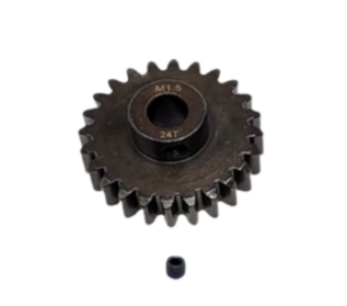 SpeedTek RC Heavy Duty Hardened Steel Mod 1.5 Pinion Gear (8mm Bore) (24T)