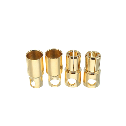 SpeedTek RC 6.5mm High Current Bullet Connector Dual Set (2 Male/2 Female)