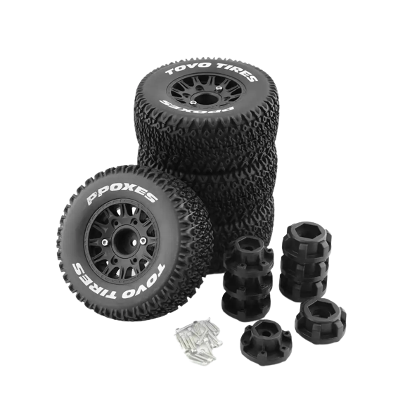 SpeedTek RC 46/113 Un-Mounted Non-Belted Off Road Tires (4) (Black) (12-Spoke)