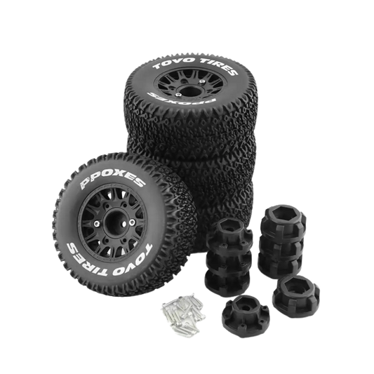 SpeedTek RC 46/113 Un-Mounted Non-Belted Off Road Tires (4) (Black) (12-Spoke)