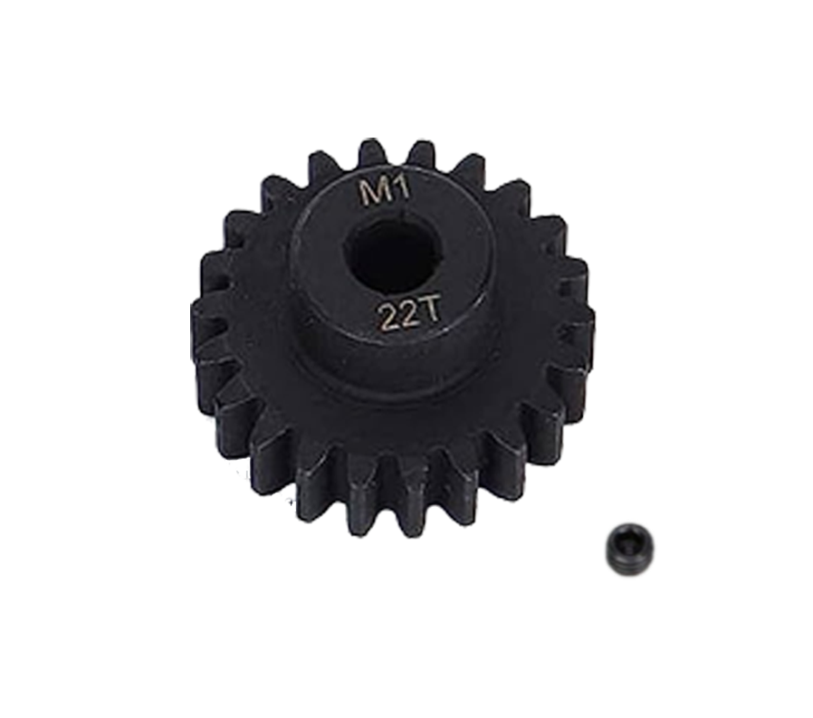 SpeedTek RC Heavy Duty Hardened Steel Mod 1 Pinion Gears (5mm Bore) (22T)