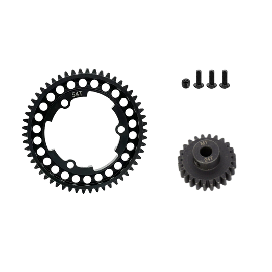 SpeedTek RC Heavy Duty Mod 1.0 Pinion Gear (5mm) (24T) & Spur Gear (54T) Combo