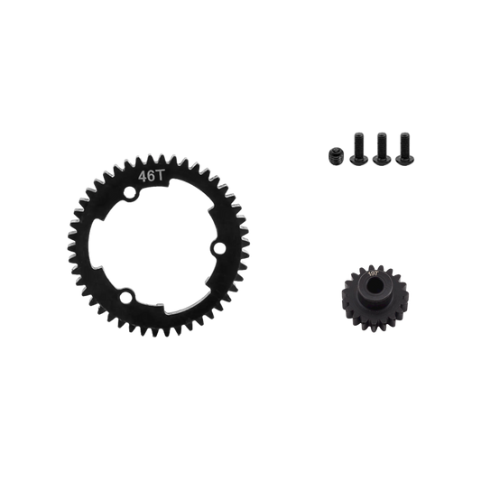 SpeedTek RC Heavy Duty Mod 1.0 Pinion Gear (5mm) (19T) & Spur Gear (46T) Combo