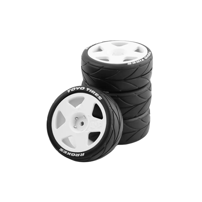 SpeedTek RC 26/65 Un-Mounted Non-Belted On Road Tires (4) (White)