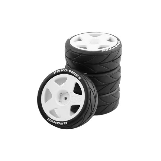 SpeedTek RC 26/65 Un-Mounted Non-Belted On Road Tires (4) (White)