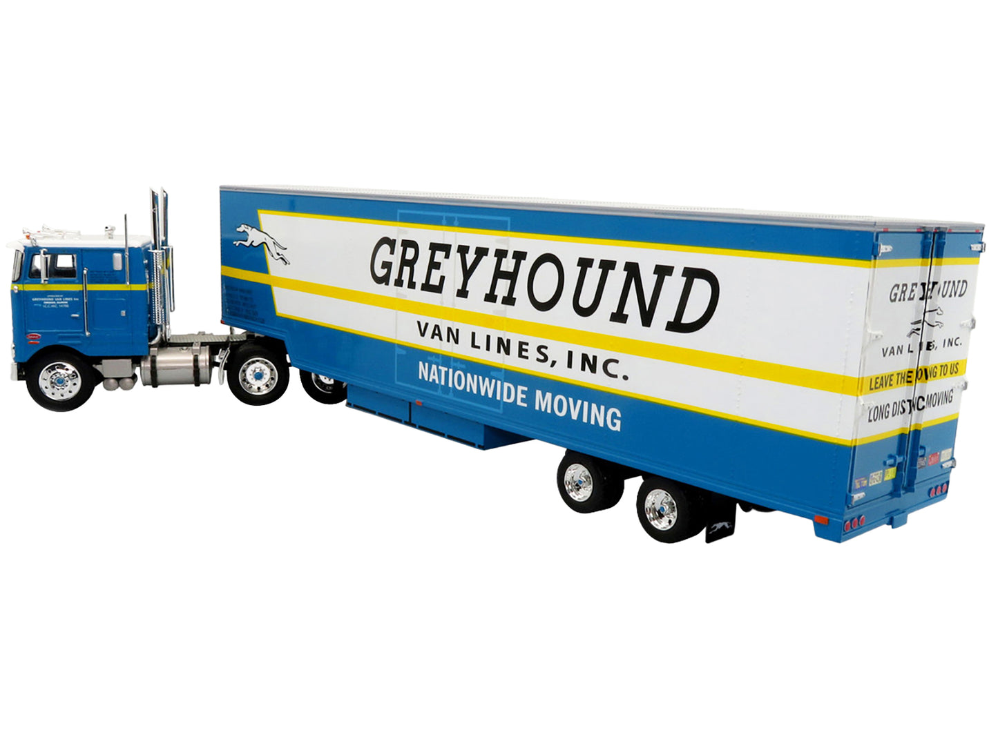 Peterbilt 352 Pacemaker Tractor Truck with Trailer "Greyhound Van Lines Inc." "Vintage Heavy Haul Truck Collection" 1/43 Diecast Model by Iconic Replicas