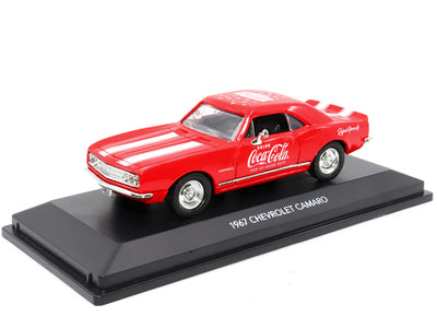 1967 Chevrolet Camaro "Coca-Cola" Red with White Stripes 1/43 Diecast Model Car by Motor City Classics