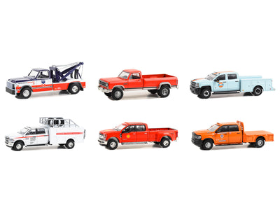 "Dually Drivers" Set of 6 Trucks Series 13 1/64 Diecast Model Cars by Greenlight